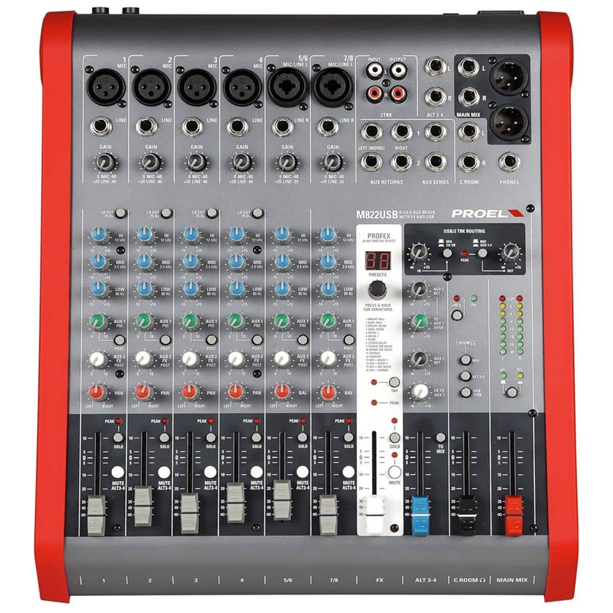 MEZCLADORA PROEL     MOD. M822USB