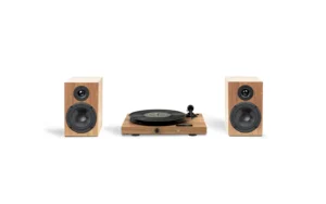 Sistema de tornames con altavoces color madera PRO-JECT JUKE BOX E1 HIFI SET